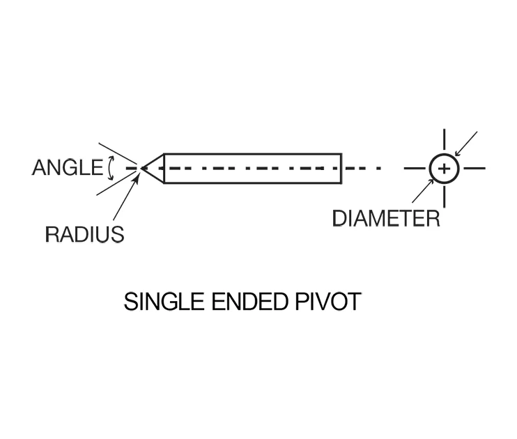 Swiss Jewel Single Ended Pivot Cross Section